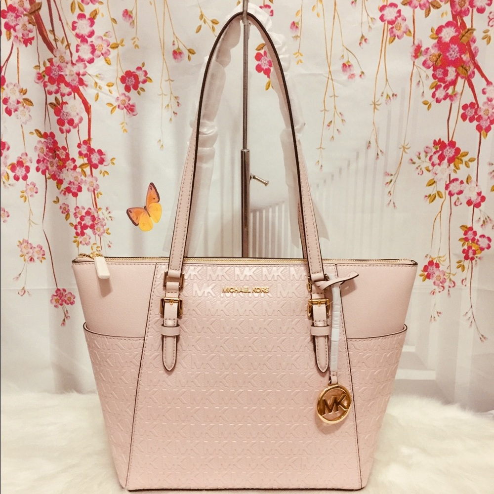 Michael Kors Charlotte Debossed Tote Bag - Picture 6 of 9